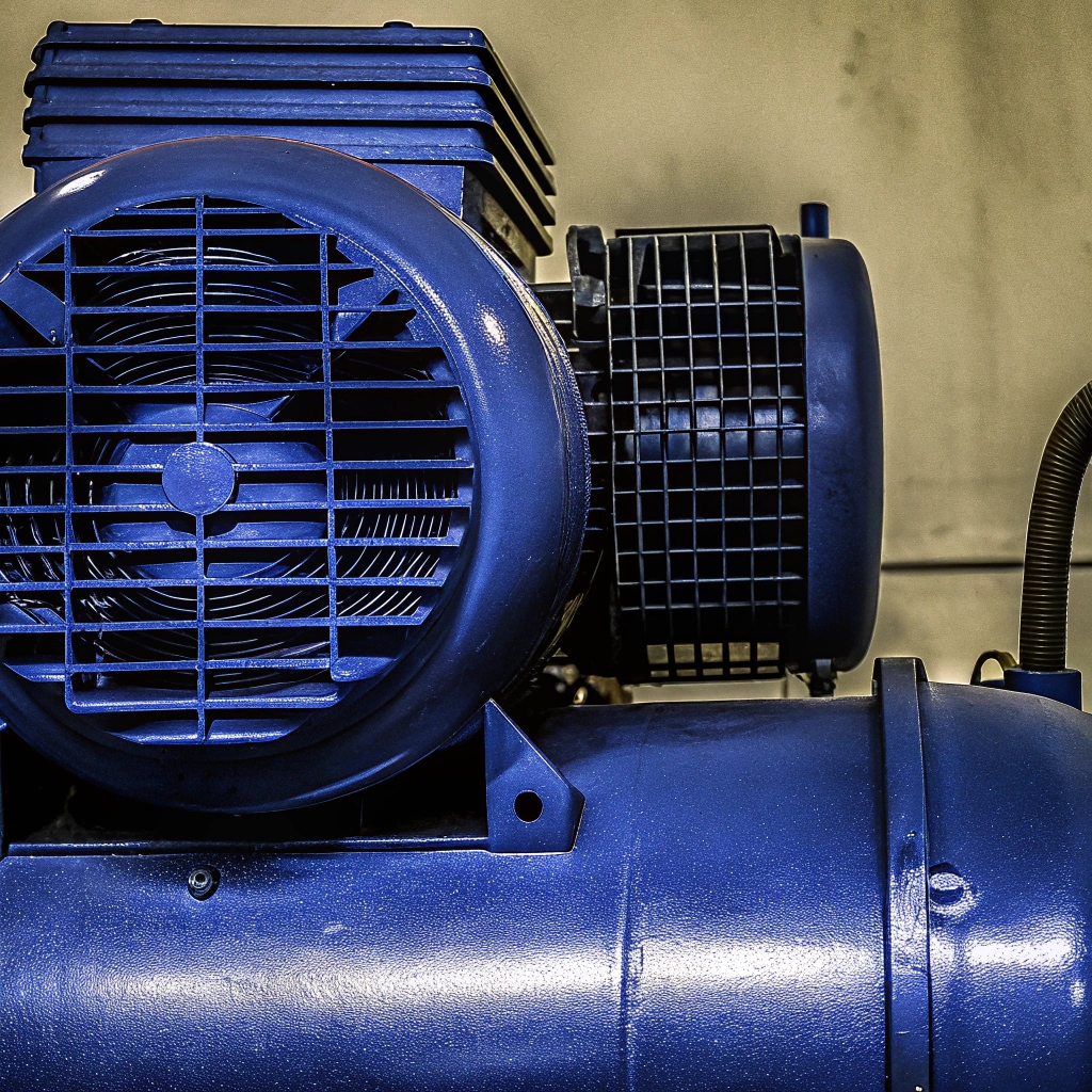 niebieska sprężarka